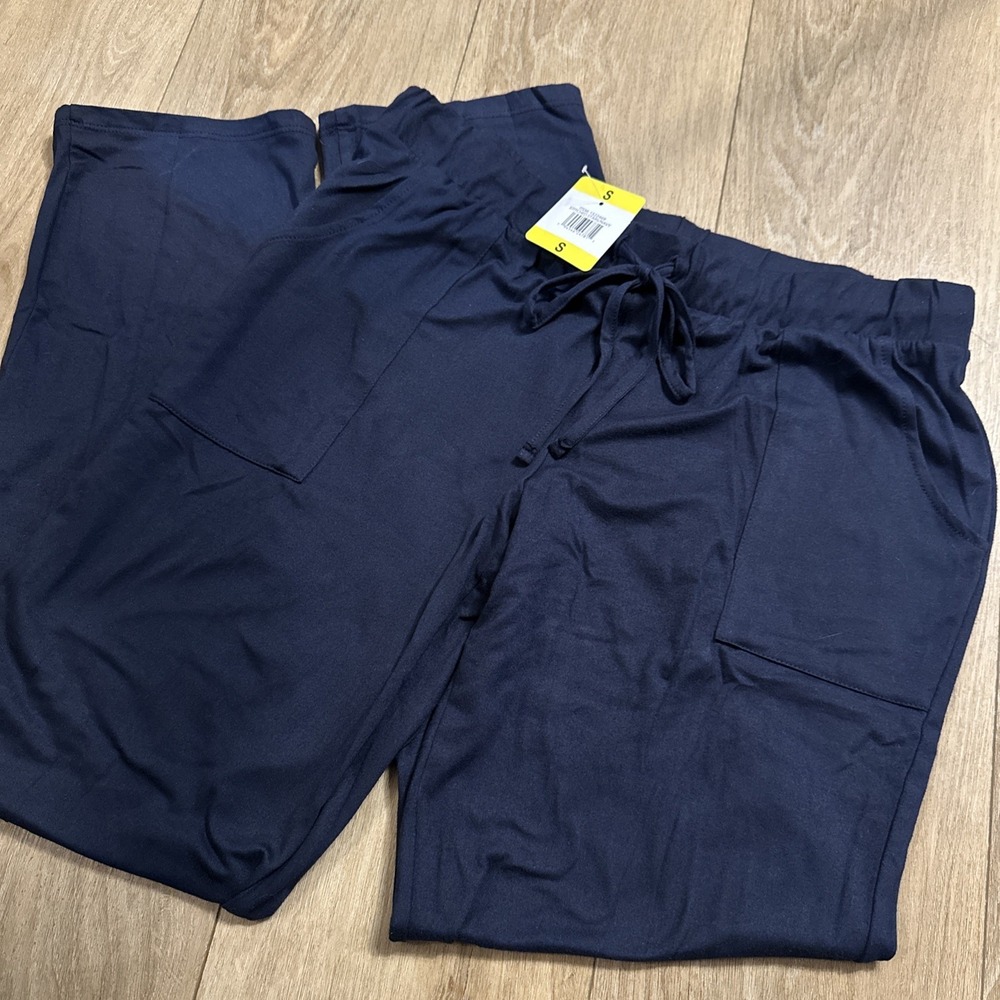 Lucky Brand‎ Women's Cotton Stretch Lounge Pants Drawstring Navy Small